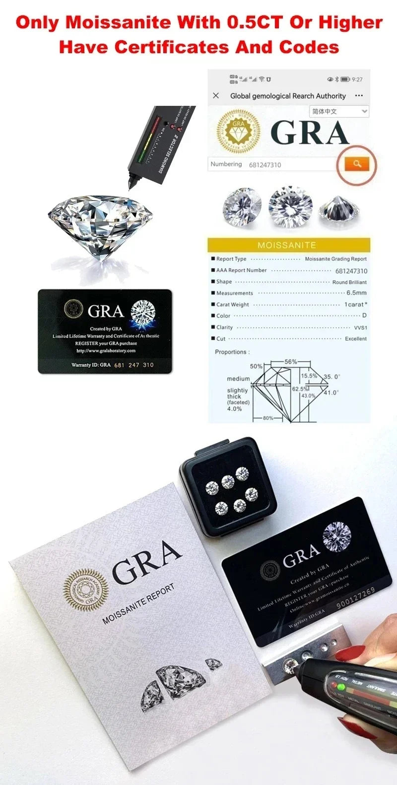 Modern Hoop Earrings for Women Real D Color Moissanite Dangle Huggie Drop Earrings Silver 925 Original Wedding Jewelry for Girl