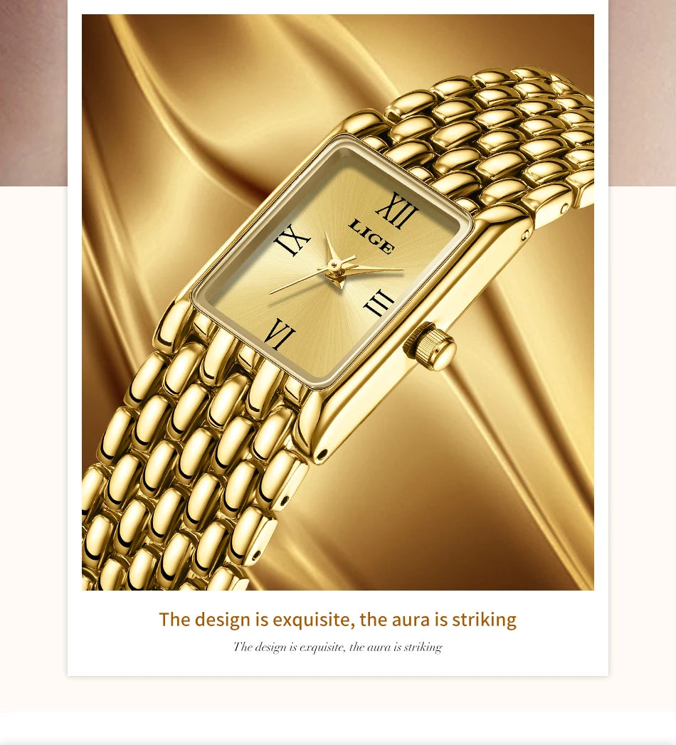 New LIGE Quartz Women Watches For Couples Stainless Steel Business Men's Clock Casual Minimalist Women Gift Watch Pareja Regalo