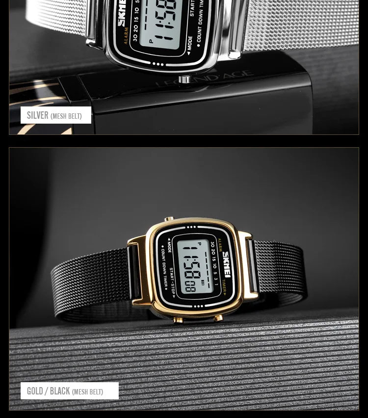SKMEI 1901 Brand Luxury Watch Women Fashion Sport Waterproof Electronic Watches Ladies Watches Small Reloj Digital Wristwatch