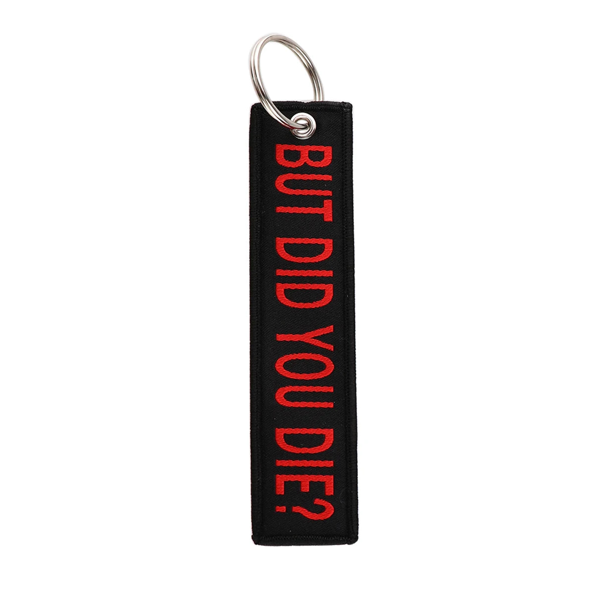 Creative Letter Car Key Chain Funny Quotes Keychains for Men Embroidered Key Tags key ring holder Motorcycle Tag Chaveiro