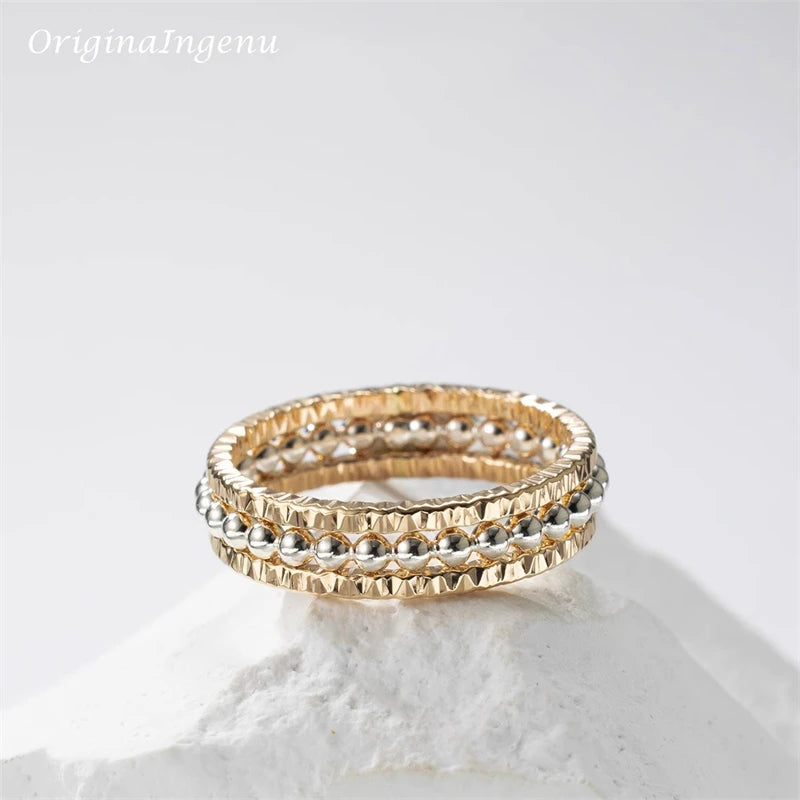 14K Gold Filled Dainty Stacking Ring Set Personalized Handmade Ring Minimalism Jewelry Tarnish Resistant Hypoallergenic Ring