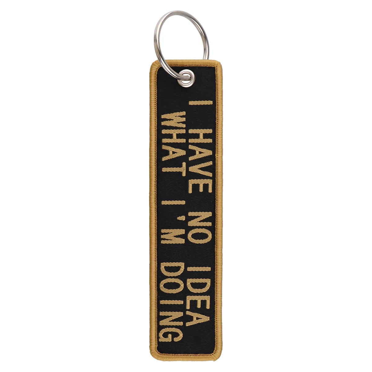 Creative Letter Car Key Chain Funny Quotes Keychains for Men Embroidered Key Tags key ring holder Motorcycle Tag Chaveiro