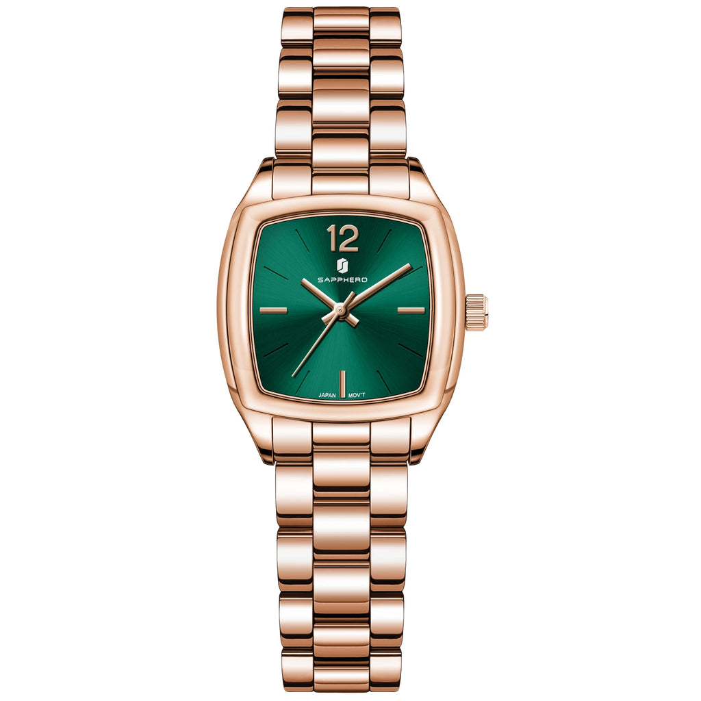 SAPPHERO Elegant Women's Watch Luxury Ultra Thin Stainless Steel Quartz Watch Light Luxury Waterproof Watch Sports Wrist Watch