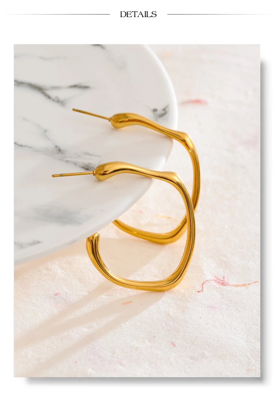 Yhpup Waterproof Minimalist Stainless Steel C-Shape Huggie Earrings for All Occasions Metal Versatile Daily Jewelry Wholesale