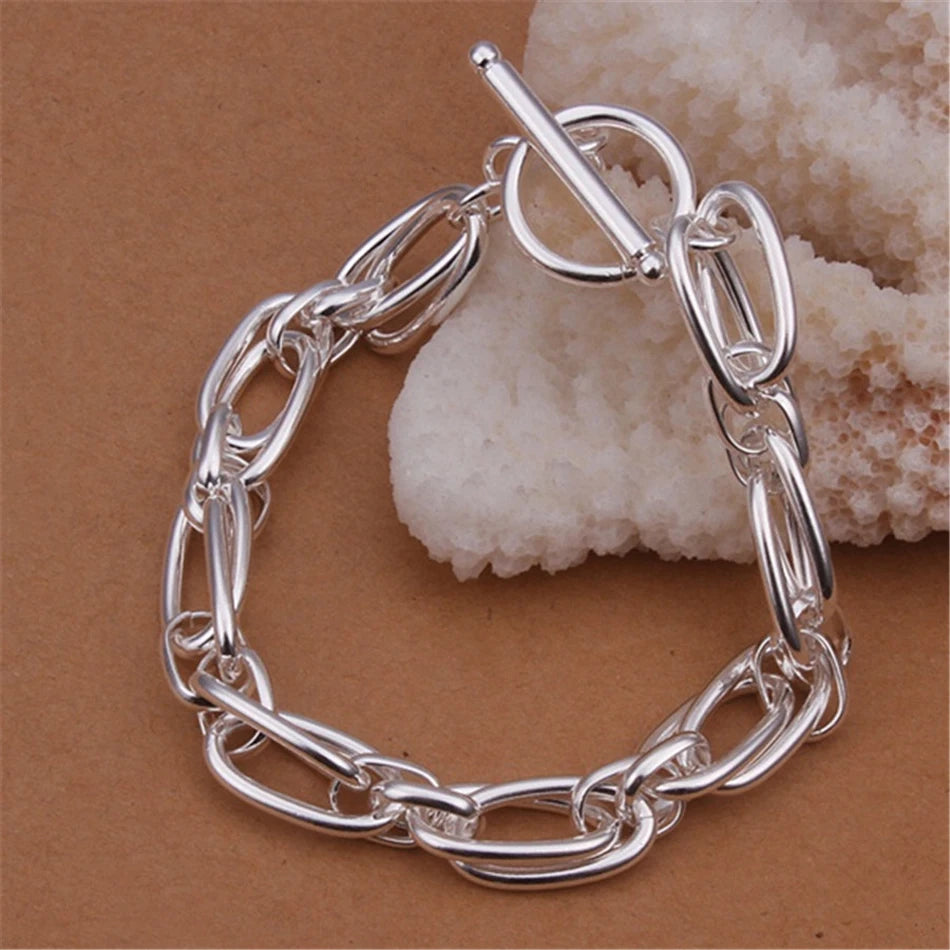 URMYLADY Wholesale for men women chain 925 sterling silver bracelets noble wedding gift party fashion jewelry Christmas gifts