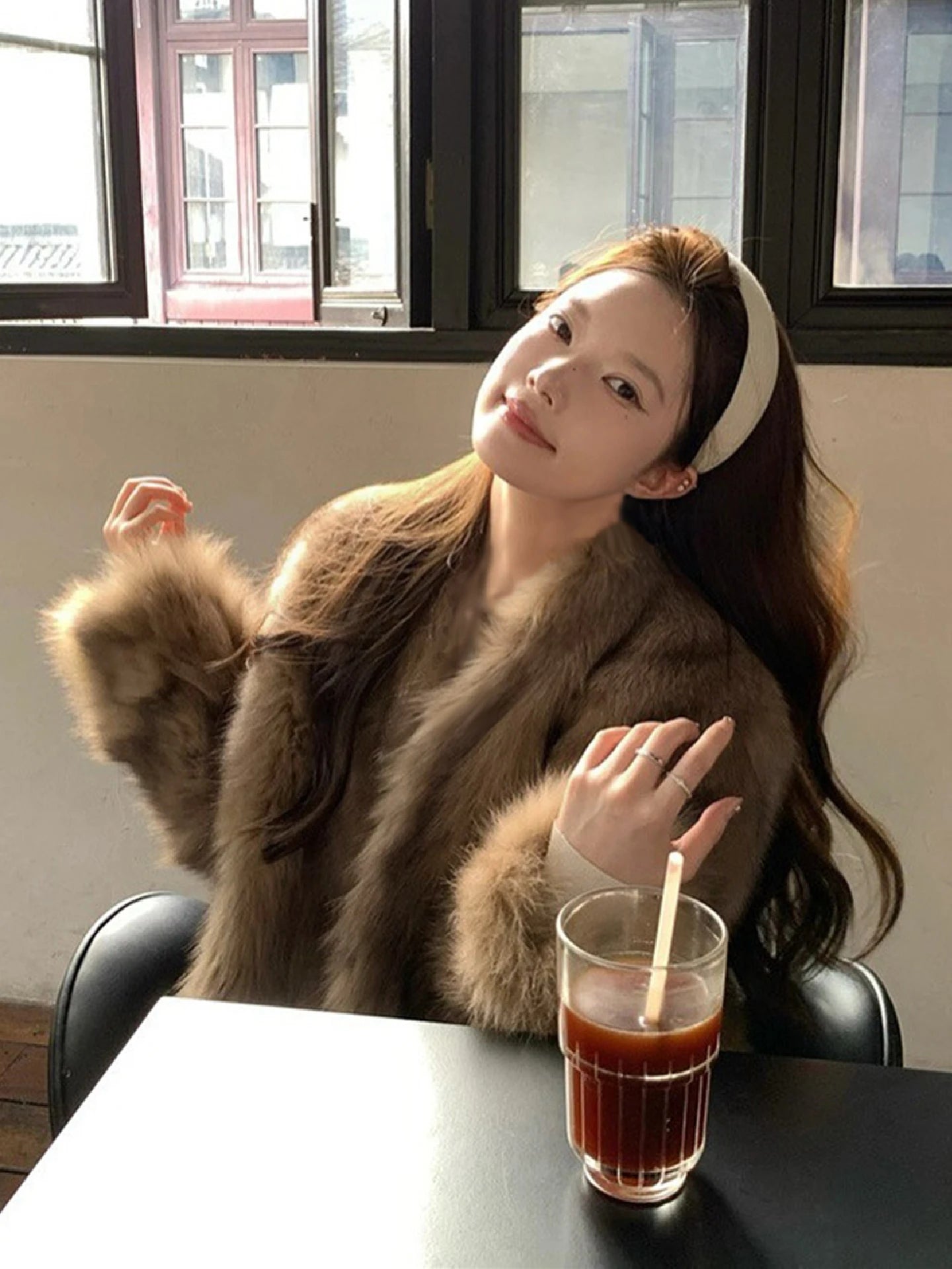Dulzura Winter Latest Fashion Slim Comfortable Warm Plush Cardigan Jacket Women'S Vintage Elegant Coat Party Club Street Clothes