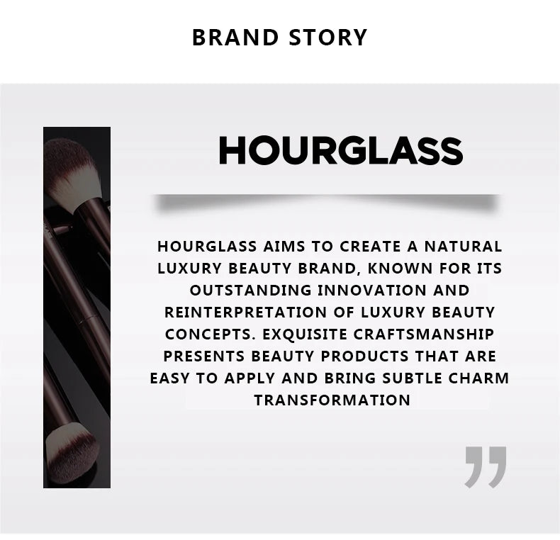 Hourglass Makeup Brush- No.17 Lighting Edit Brush Soft Fiber Hair Double Head Highlight Fashion Design Single Face Brush