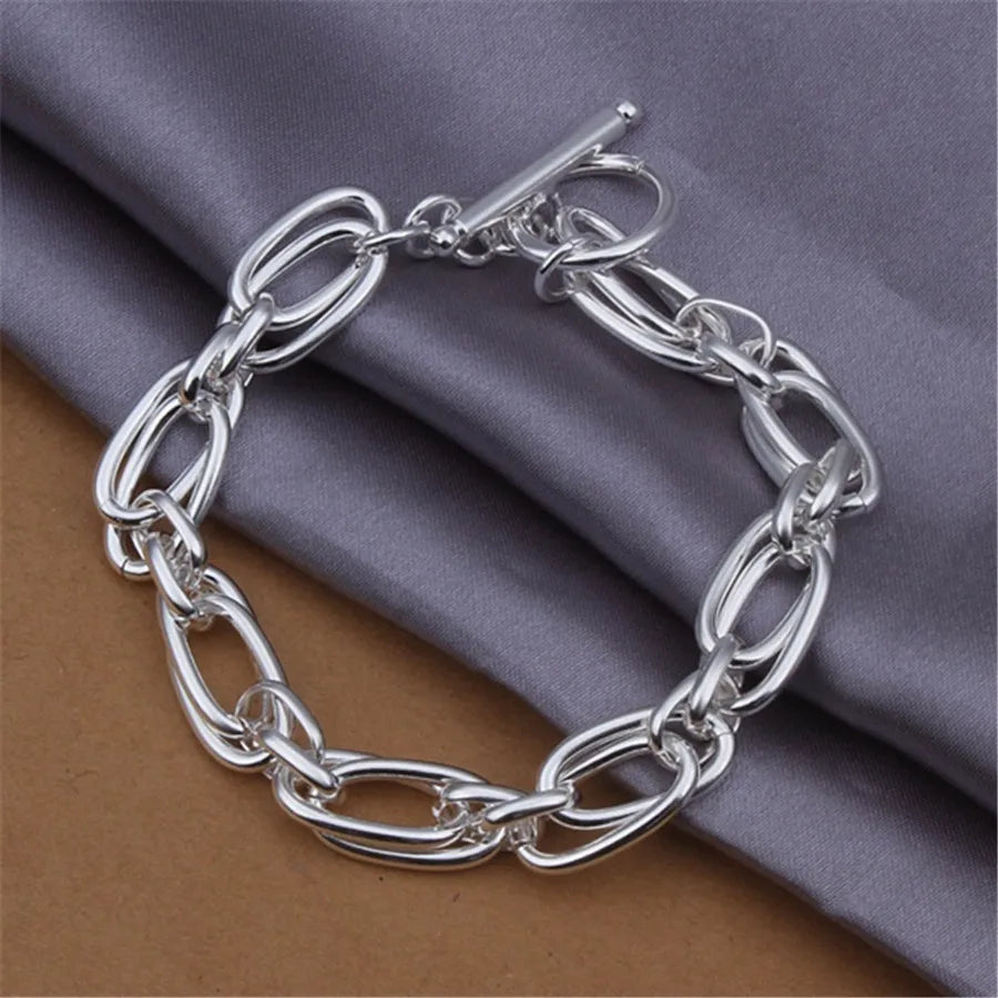 URMYLADY Wholesale for men women chain 925 sterling silver bracelets noble wedding gift party fashion jewelry Christmas gifts