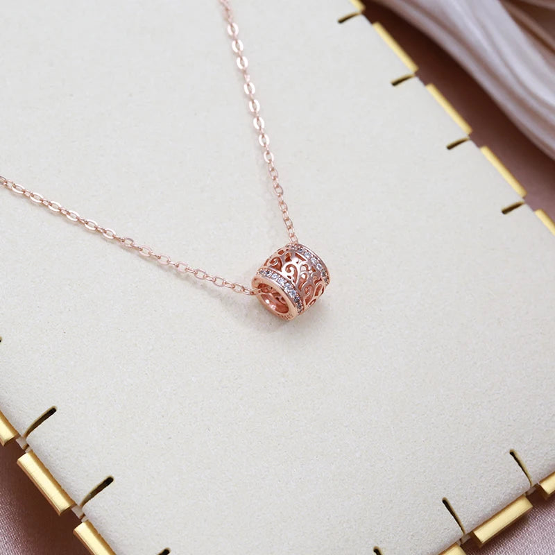 SYOUJYO Trendy Little Waist Necklace For Women 585 Rose Gold Color Fine Jewelry Luxury Party Long Pendants Clavicle Necklace