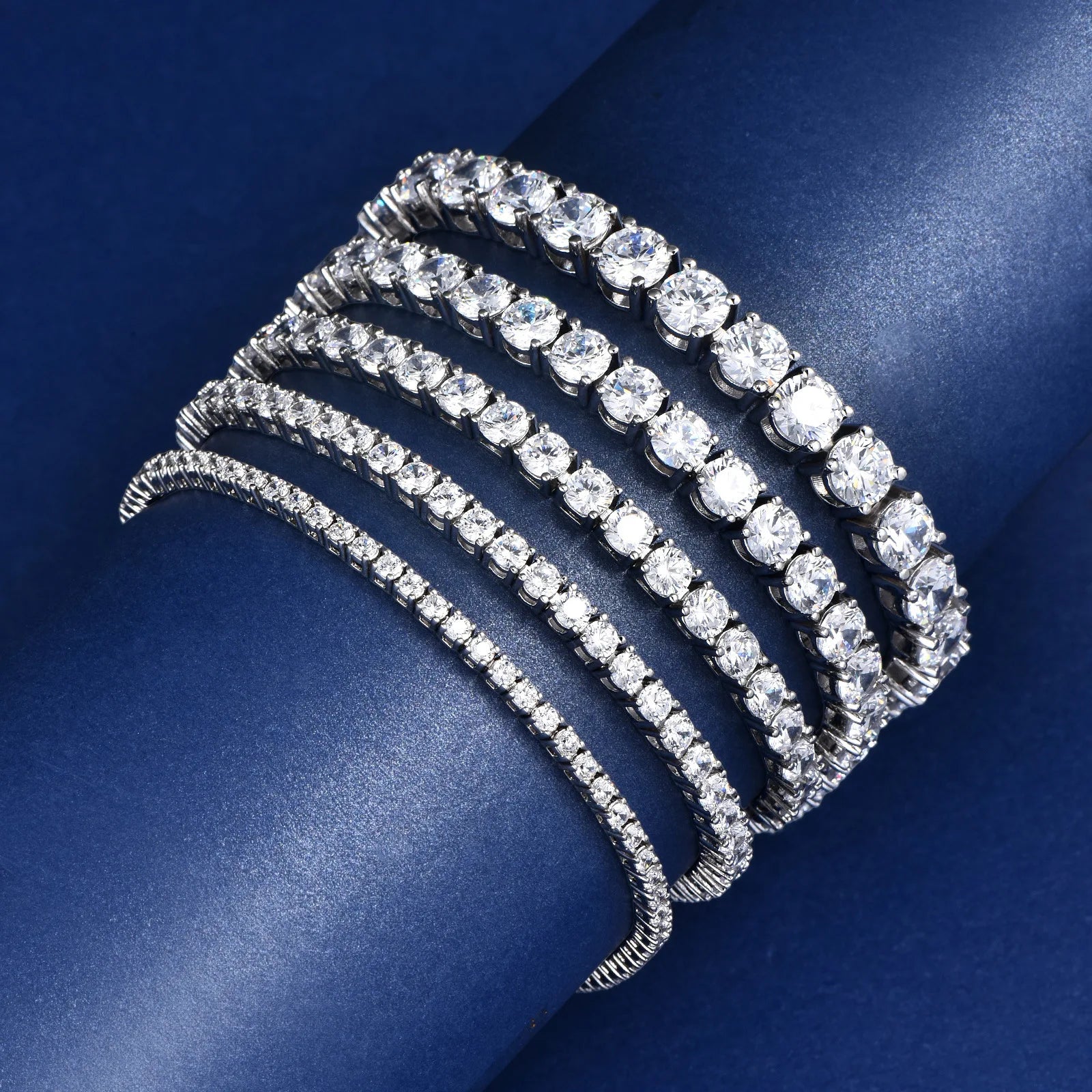Factory Price Unisex Hip Hop Moissanite Tennis Chain for Women S925 Sterling Silver Gold Man Bracelet Hiphop Jewelry