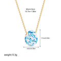 New Trendy White and Blue Enamel Flower Pattern Hoop Earrings for Women Charm Gold Plated U Shape Huggie Hoops Statement Jewelry