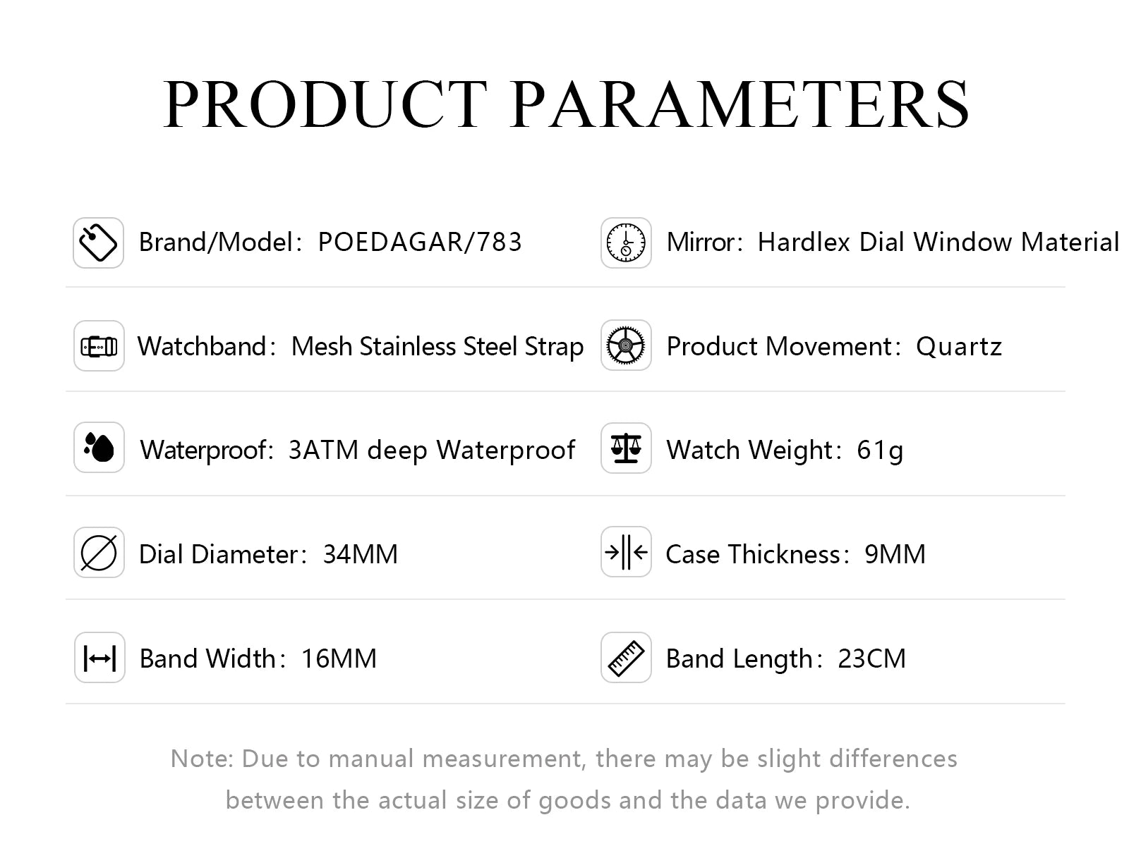 POEDAGAR Luxury Brand Woman Watch Waterproof Stainless Steel Mesh Women's Watches Fashion Elegant Quartz Ladies Wristwatch Reloj