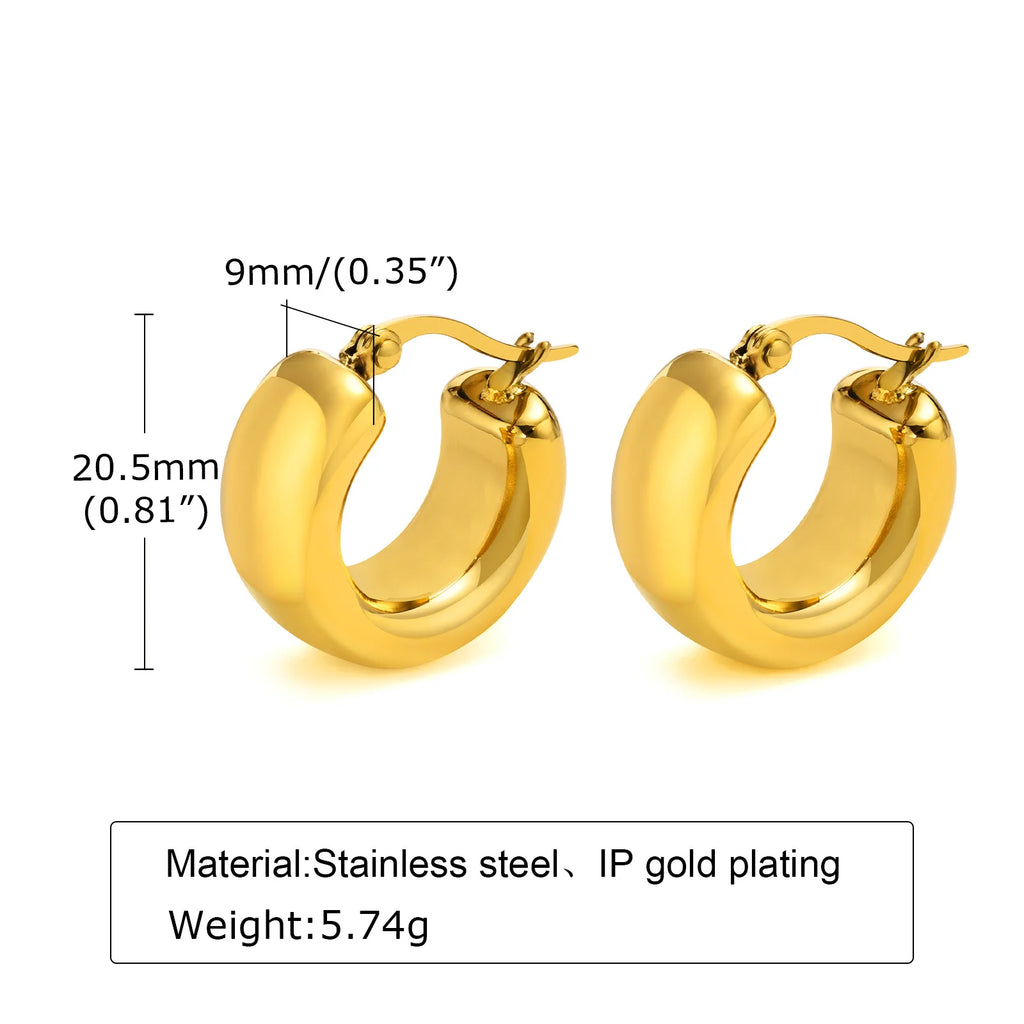 Women Dainty Hoop Huggie Earrings, Anti Allergy Stainless Steel Stud Earrings, Chic Birthday Party Fashion Jewelry To Mom Girls