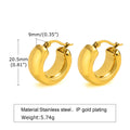 Women Dainty Hoop Huggie Earrings, Anti Allergy Stainless Steel Stud Earrings, Chic Birthday Party Fashion Jewelry To Mom Girls