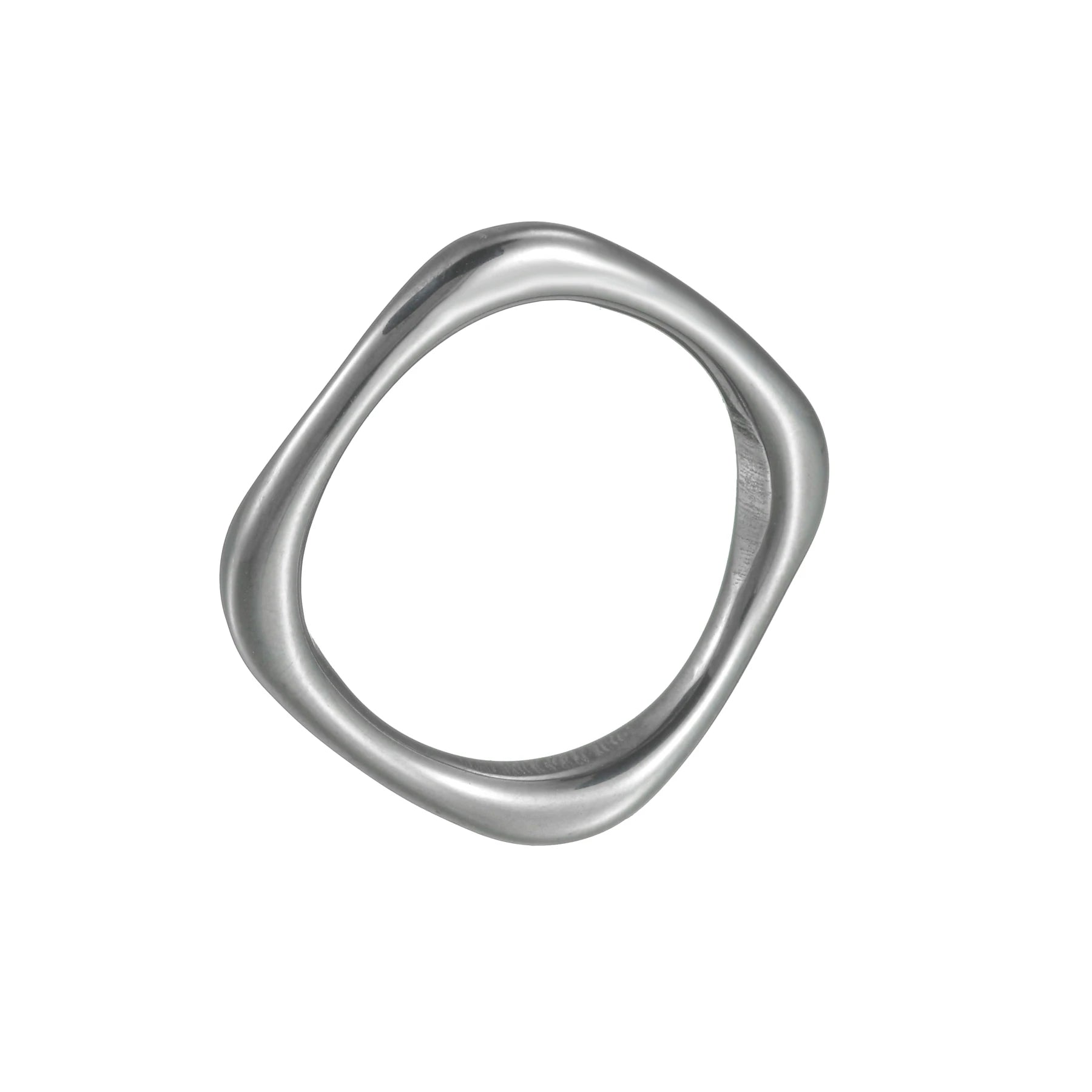 Trendy Dainty Square Ring Women Stainless Steel Geometric Thin Design Gold Silver Color Fashion Jewelry Gifts
