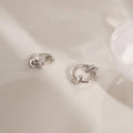 Stainless Steel Gold Plated Huggie Hoop Earrings Dainty Sparkling CZ Cluster Design Hypoallergenic Elegant Jewelry for Women