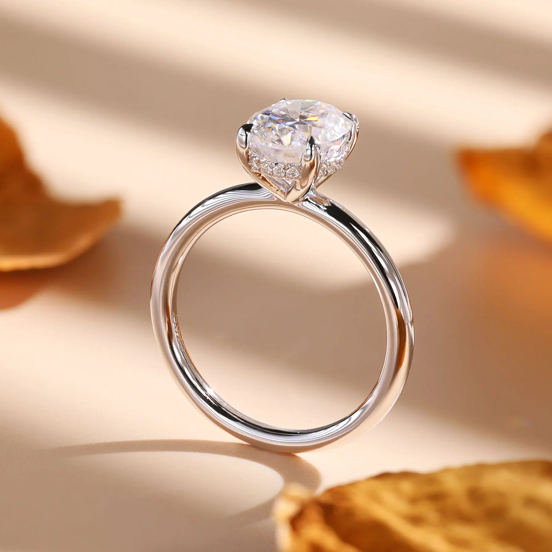 M-JAJA 1-3ct Moissanite Engagement Ring for Women Oval Cut D VVSI Diamond Wedding Band Bridal Sets S925 Silver Solitaire Ring
