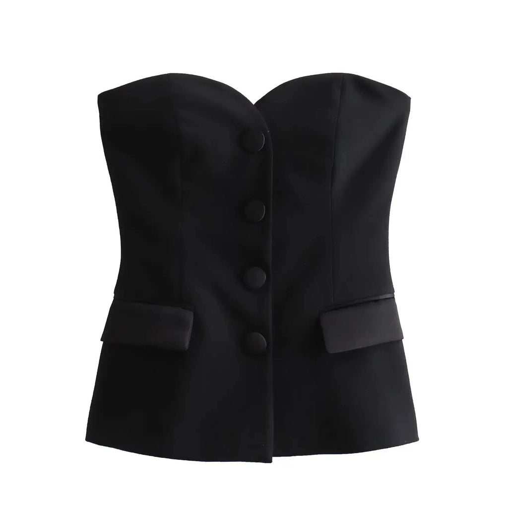 HH Summer Women's Short and Unique Tight Bra 2-piece Set Vintage Elegant Women's High Waist A-line Slim Fit Short Skirt Set