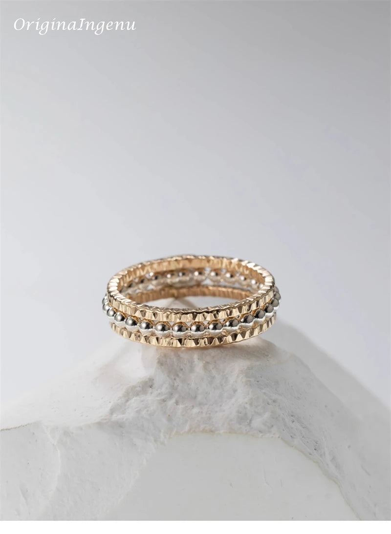 14K Gold Filled Dainty Stacking Ring Set Personalized Handmade Ring Minimalism Jewelry Tarnish Resistant Hypoallergenic Ring