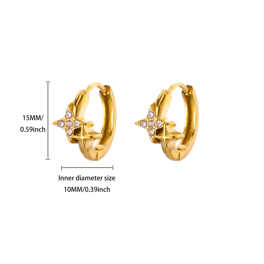 Stainless Steel Huggie Earrings for Women Men Gold Color Small Hoop Earrings Fashion Minimalist Waterproof Jewelry