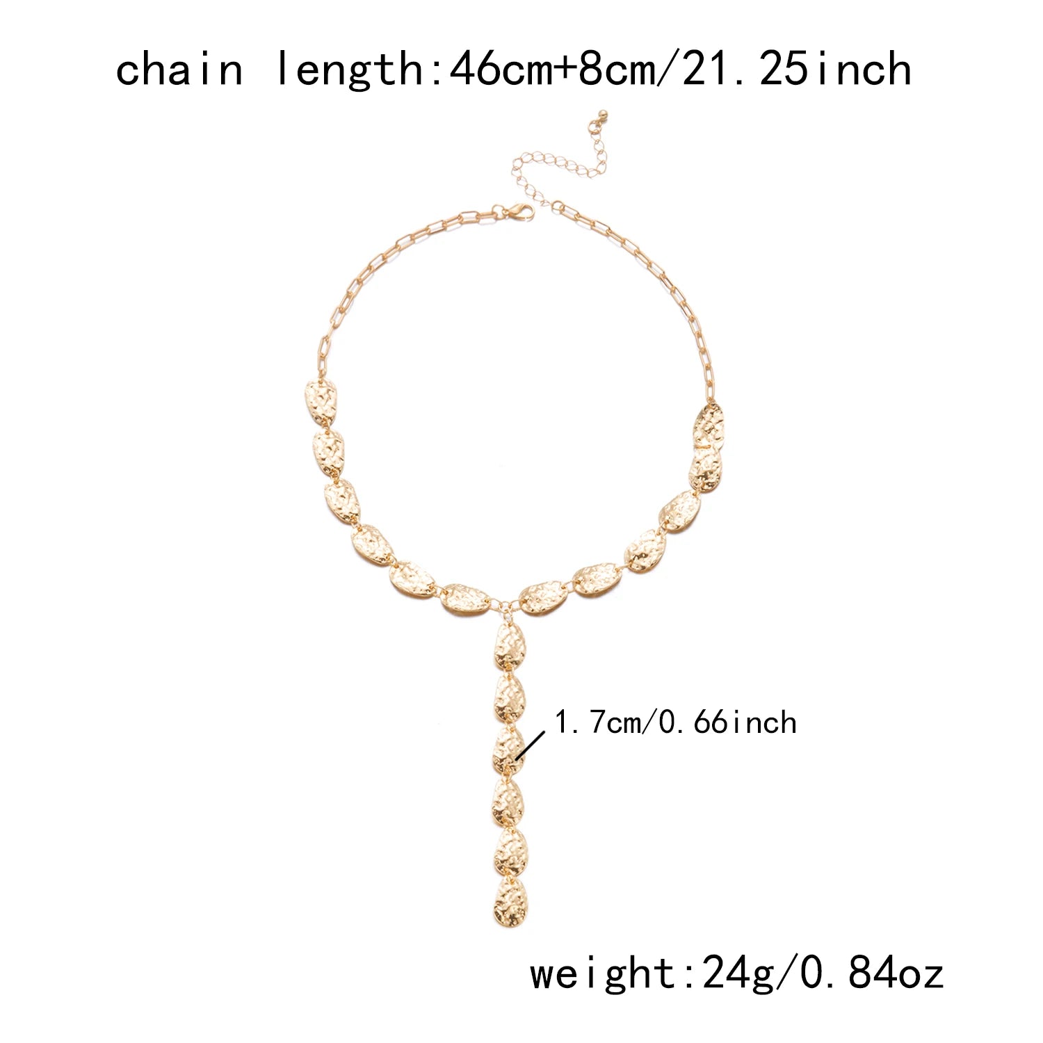 Dainty Irregular Sequin Y-shaped Long Necklace for Women Unique Gold Color Sweater Chain Wedding Banquet Party Body Jewelry Gift