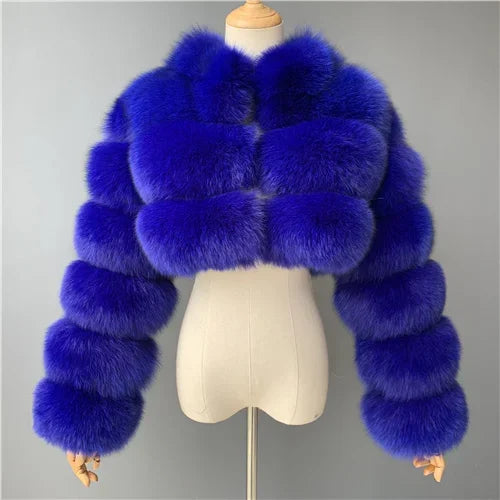 Luxury Mink Coats Women Winter Top Fashion Pink FAUX Fur Coat Elegant Thick Warm Outerwear Fake Fur Woman Jacket