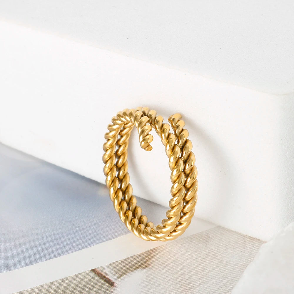Dainty Stainless Steel Beads Stackable Ring for Women Girl Statement  Minimalist New Fashion Wholesales Jewelry Gift