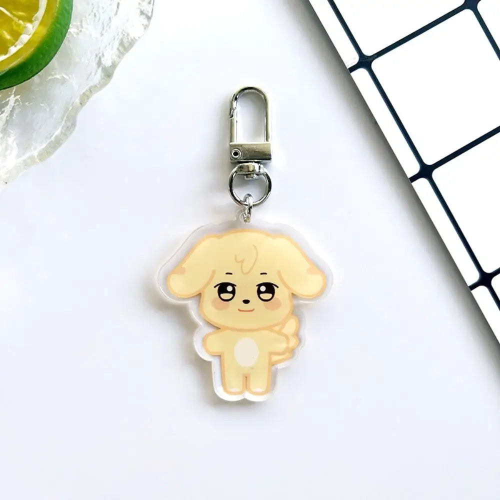 Cartoon Keychain Albums ANITEEZ Key Chain Hongjoong Seonghwa Yunho Yeosang San Keyring Pendant Accessories Fans Gift