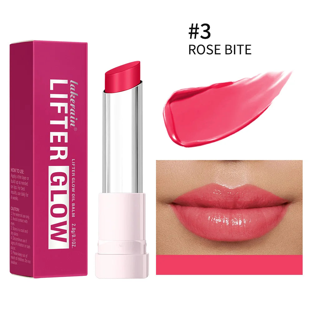 Lip Balm Glossy Glazed Finish Improves Lip Lines Hydration Plump Lip Balm 24HR Long Lasting Moisturizing Treatment 10 Colors