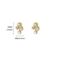 Cute Small Zircon Stud Earrings For Women Girls Gold Color Stainless Steel Earrings Wedding Jewelry Gifts aretes aros mujer