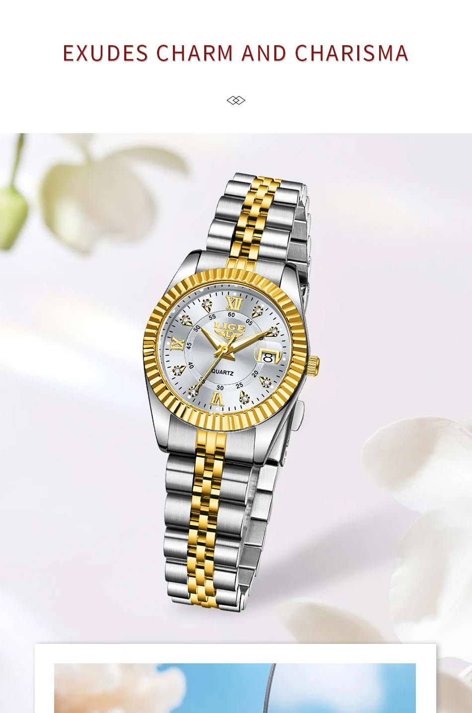 LIGE New Original Brand Luxury Women Watches Fashion Waterproof Ladies Steel Band Quartz Watch Relogio Feminino Girls Clock Gift
