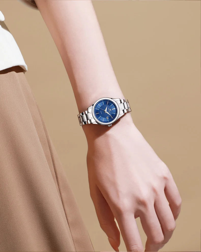 ERNIE KLEIN Women‘s Watches Simple Luxury Fashion Elegant Female Wristwatch Waterproof Luminous Date Exquisite Gift for Girl