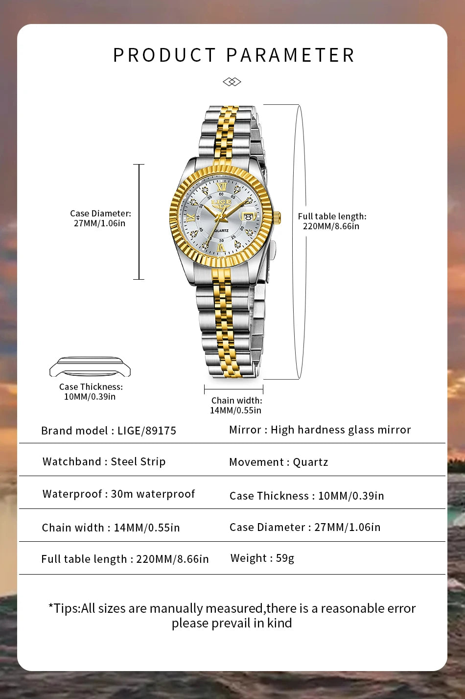 LIGE New Original Brand Luxury Women Watches Fashion Waterproof Ladies Steel Band Quartz Watch Relogio Feminino Girls Clock Gift