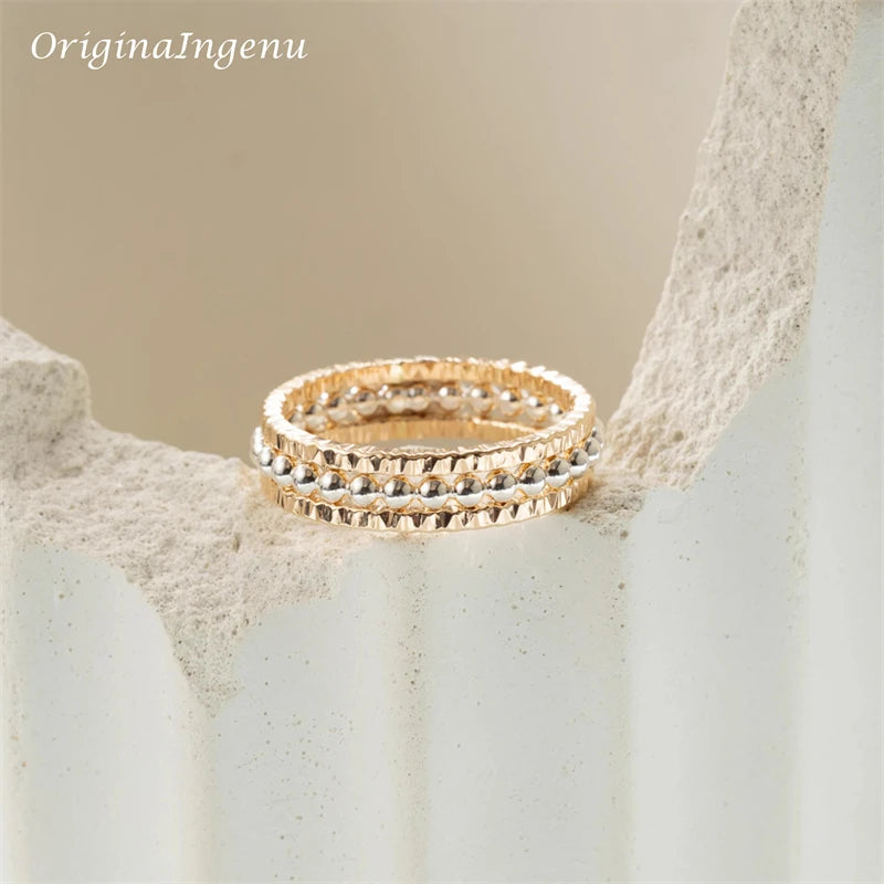 14K Gold Filled Dainty Stacking Ring Set Personalized Handmade Ring Minimalism Jewelry Tarnish Resistant Hypoallergenic Ring