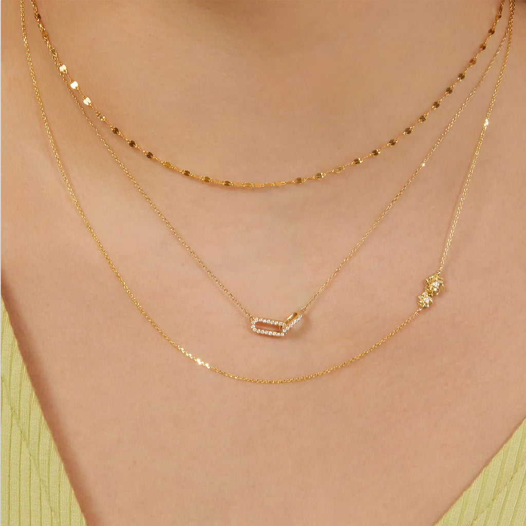 Gold color Shiny Rhinestone Double Circle Pendant Necklace For Women Girl Clavicle Choker Fashion Jewelry Gift Party femme