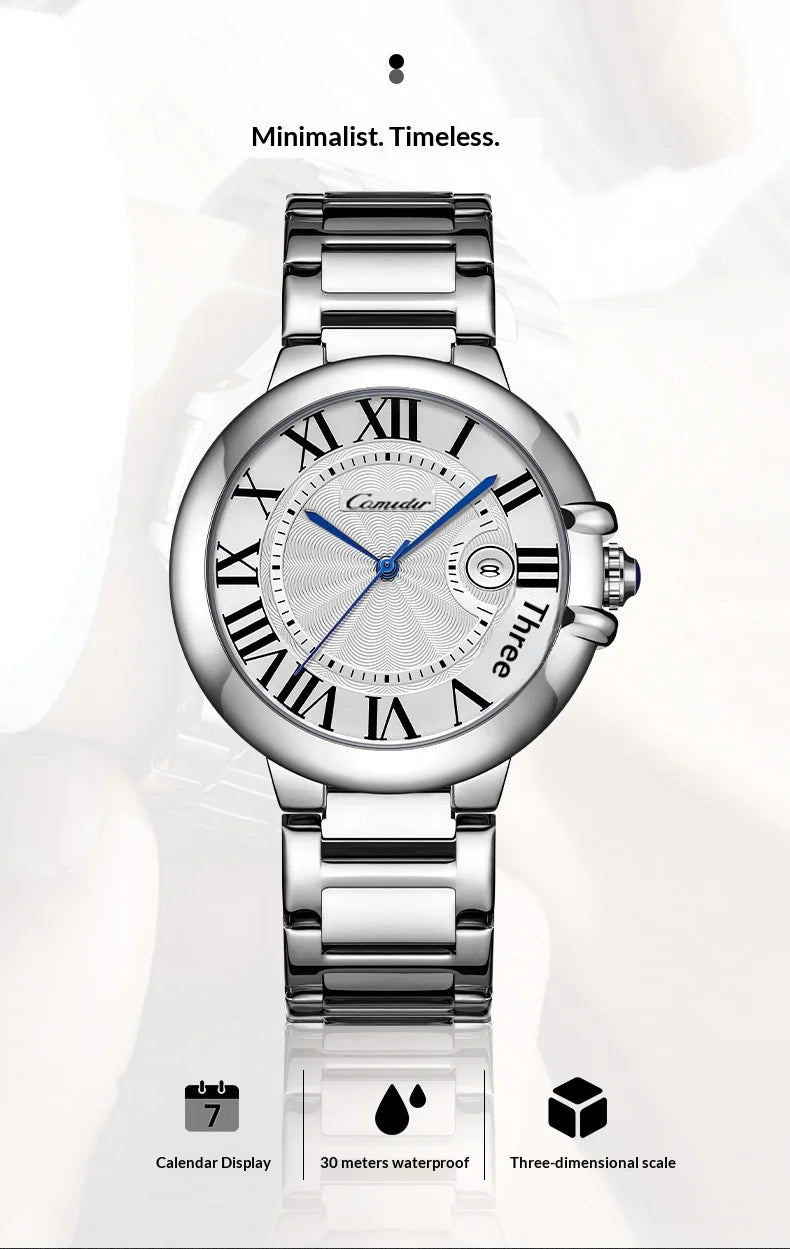 Blue Balloon Men's Watch Men's Waterproof Fashion Business Quartz Mens Warches Roman Numeral