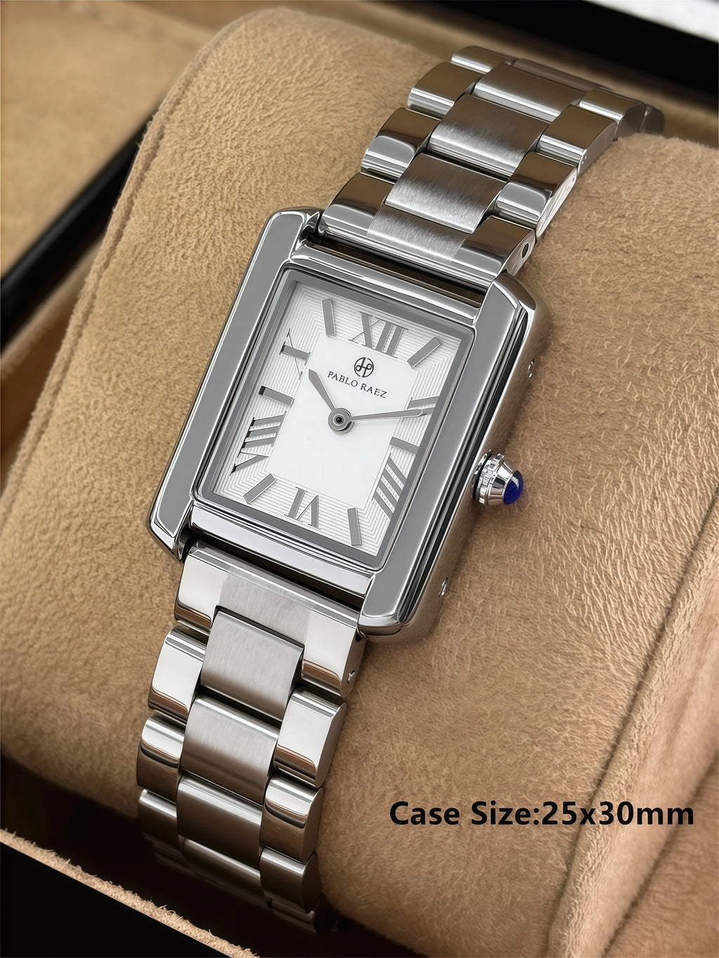 PABLO RAEZ Actual Photo Watch for Women Top Brand Luxury 50m Waterproof Quartz Ladies Watch Tonneau Shape Stainless Steel