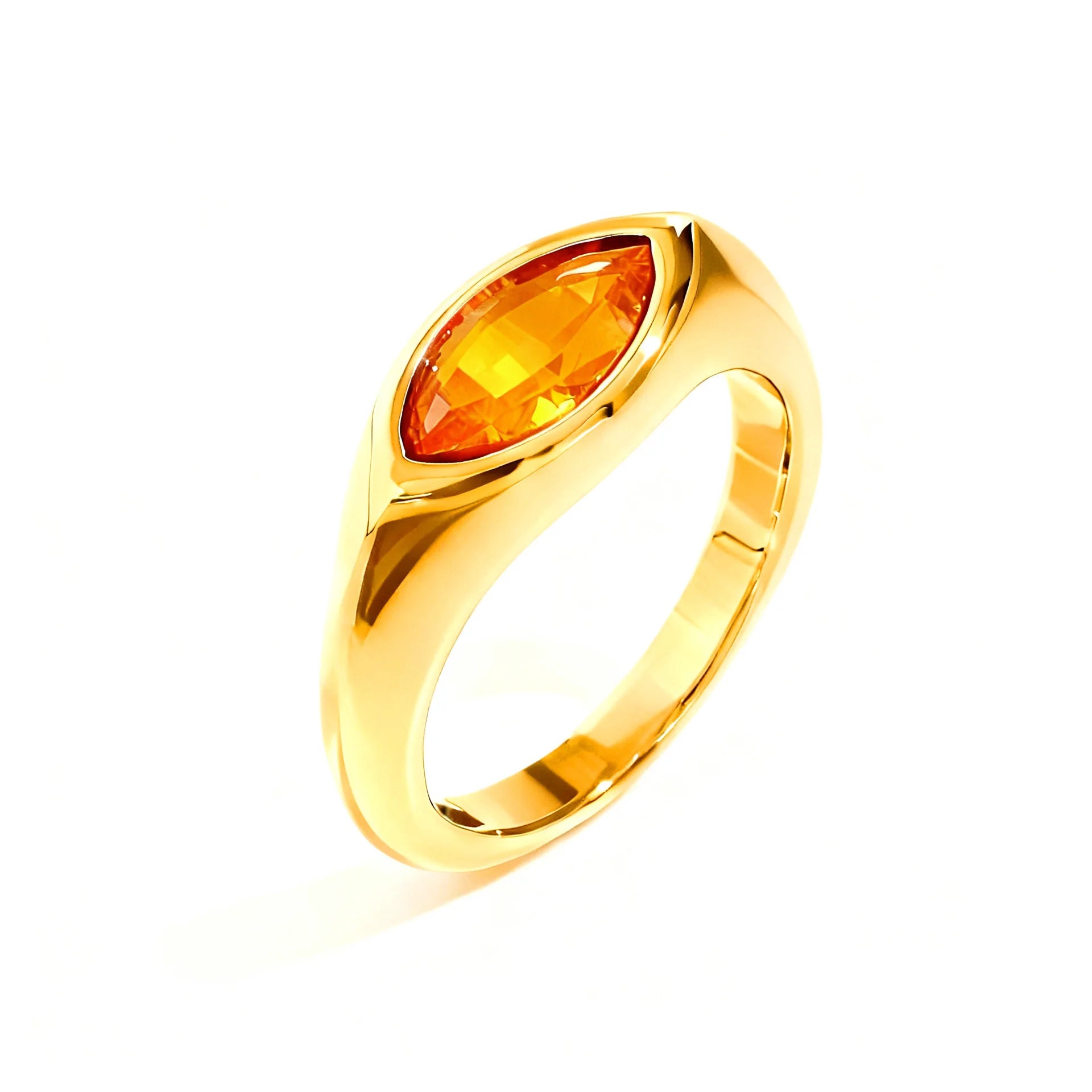Women's Titanium Steel Marquise Cut Ring  4 Colors Korean Inspired Light Luxury Jewelry Hypoallergenic Stackable Dainty Ring