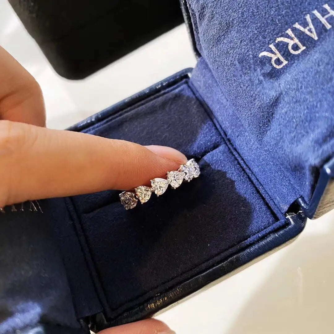 925 Silver New Promise Rings for Women Dazzling Cubic Zircon Graceful Accessories Party Fine Girl Gift Trendy Jewelry Wholesale