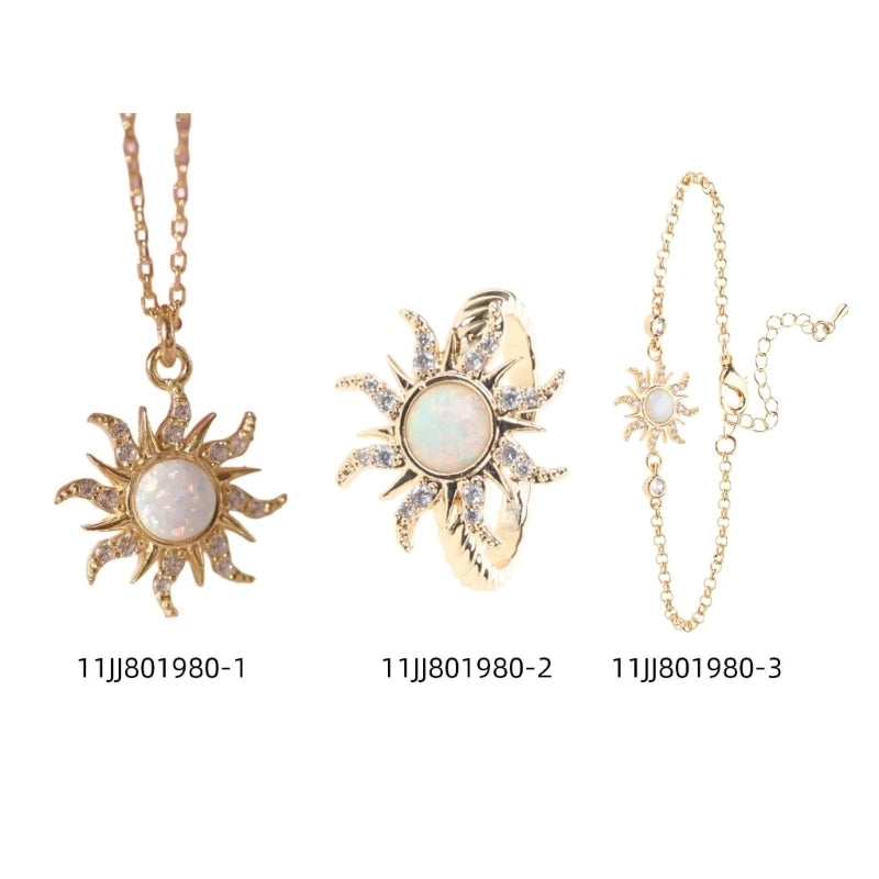 Fashionable Star Pendant Jewelry Dainty Neckchain/Bracelet/Rings Adornment Charm N58F