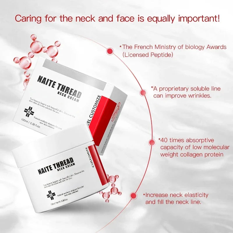 100ml Original Korean Collagen Neck Care Cream 5% Adenosine Solution Hydrolyzed Collagen Peptides Neck Skin Lift Cream