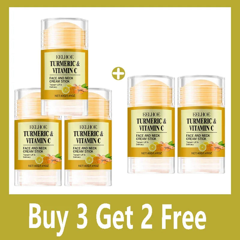 Turmeric&Vitamin C Neck Facia  Care Wrinkle Lines Lifting Whitening Tighten Double Chin Anti-age Rejuvenation Skin Care Product