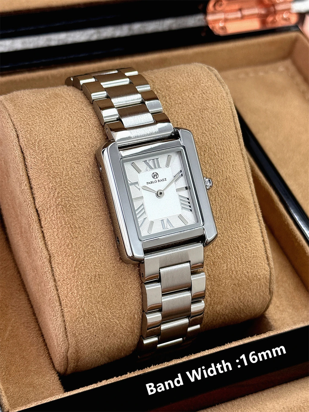 PABLO RAEZ Actual Photo Watch for Women Top Brand Luxury 50m Waterproof Quartz Ladies Watch Tonneau Shape Stainless Steel