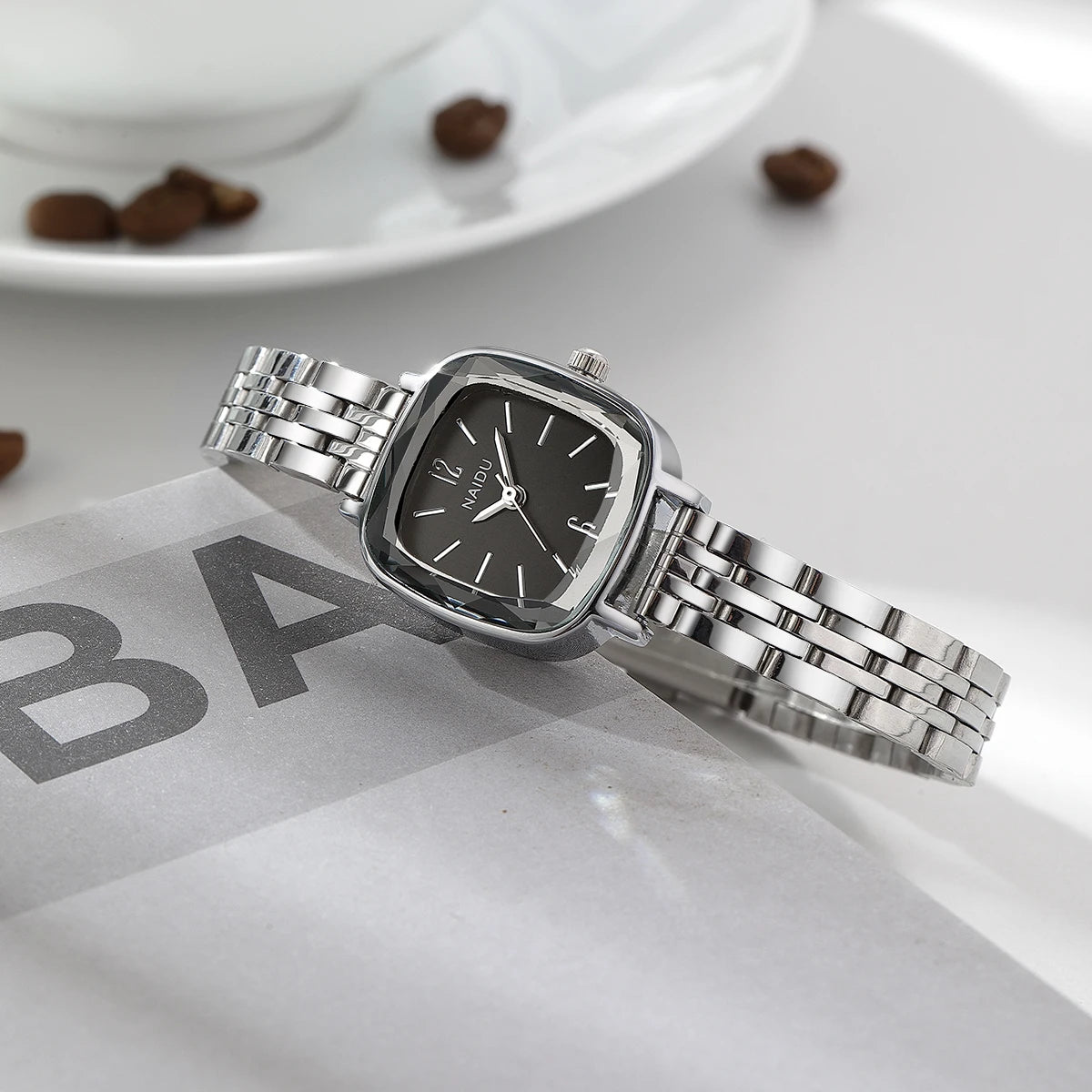 Fashionable Casual Simple Versatile Stainless Steel Strap Quartz Watch Women's Watch