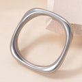 Trendy Dainty Square Ring Women Stainless Steel Geometric Thin Design Gold Silver Color Fashion Jewelry Gifts