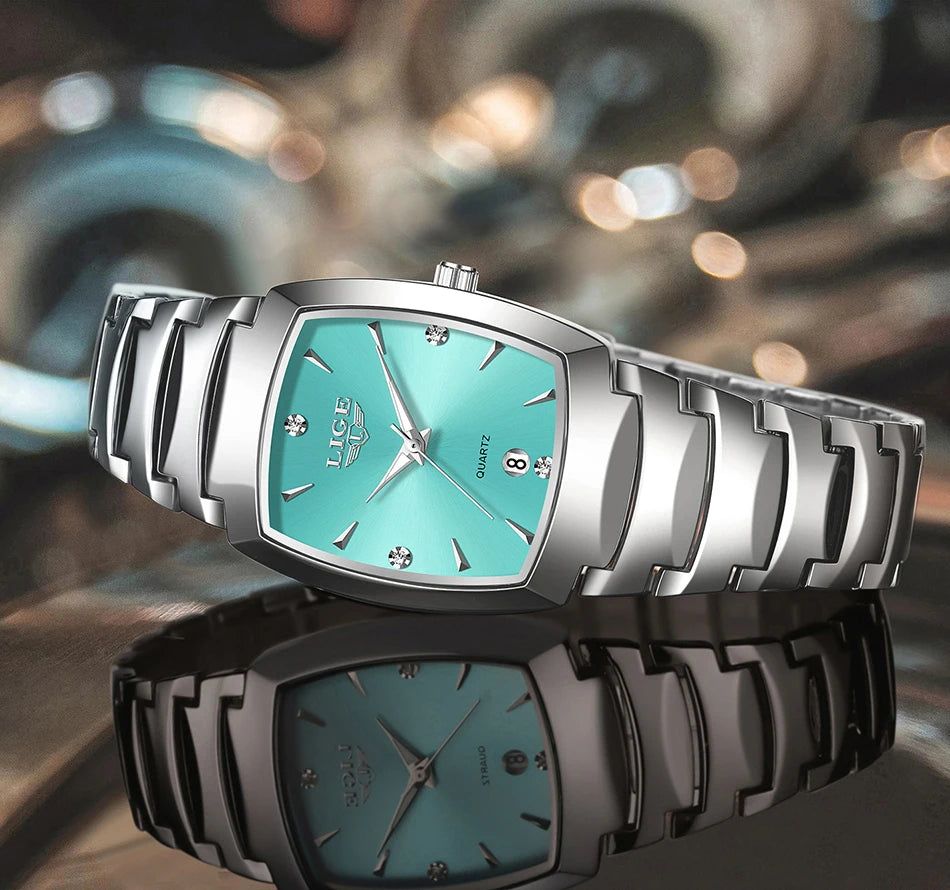 LIGE New Ladies Waterproof Watch Luxury Stainless Steel Women Watches Creative Fashion Original Elegant Quartz Wristwatch Gift