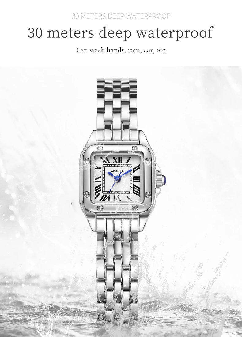 New student temperament, niche, light luxury, fashionable, exquisite, simple, ultra-thin steel strip quartz women's watch