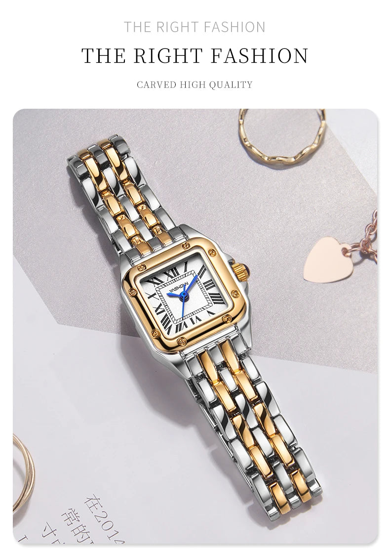New student temperament, niche, light luxury, fashionable, exquisite, simple, ultra-thin steel strip quartz women's watch