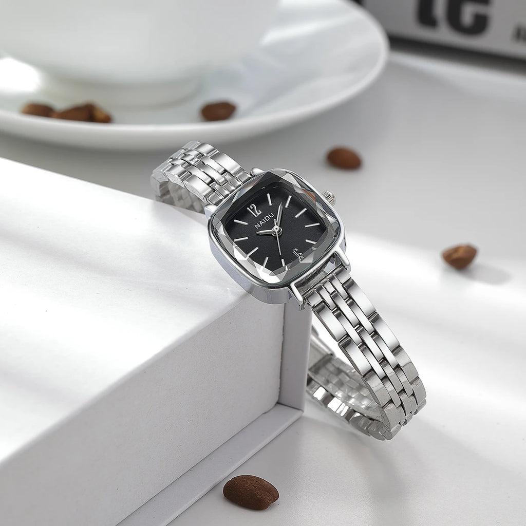 Fashionable Casual Simple Versatile Stainless Steel Strap Quartz Watch Women's Watch