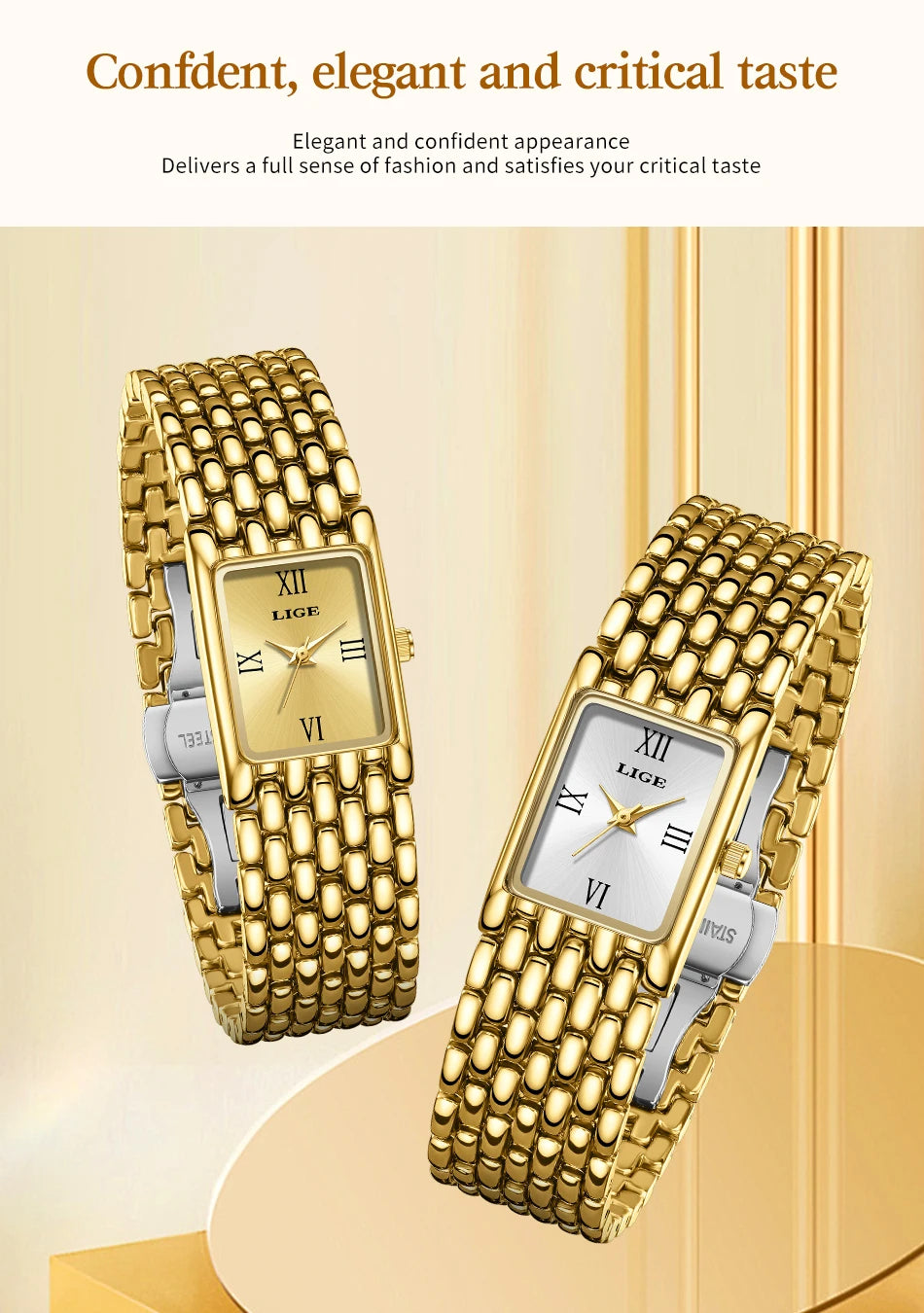 New LIGE Quartz Women Watches For Couples Stainless Steel Business Men's Clock Casual Minimalist Women Gift Watch Pareja Regalo